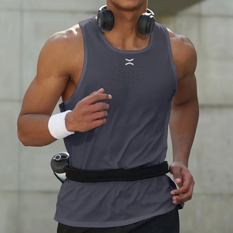 Summer Mens Marathon Vest Basketball Sleeveless Shirt Running Tank Top Clothing Jogging Training Sportswear Gym Sports Singlet 260612