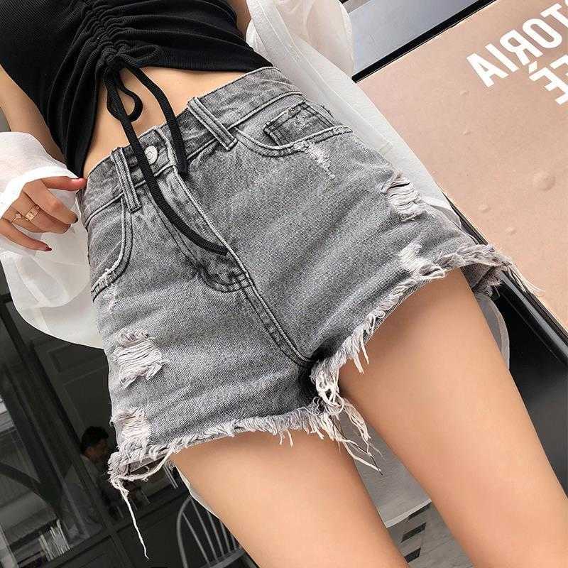 Baggy Womens Ripped Shorts Punk Short Pants for Woman To Wear Mini Loose Jeans Denim Korean Style XL Streetwear Clothing Cheap M260612