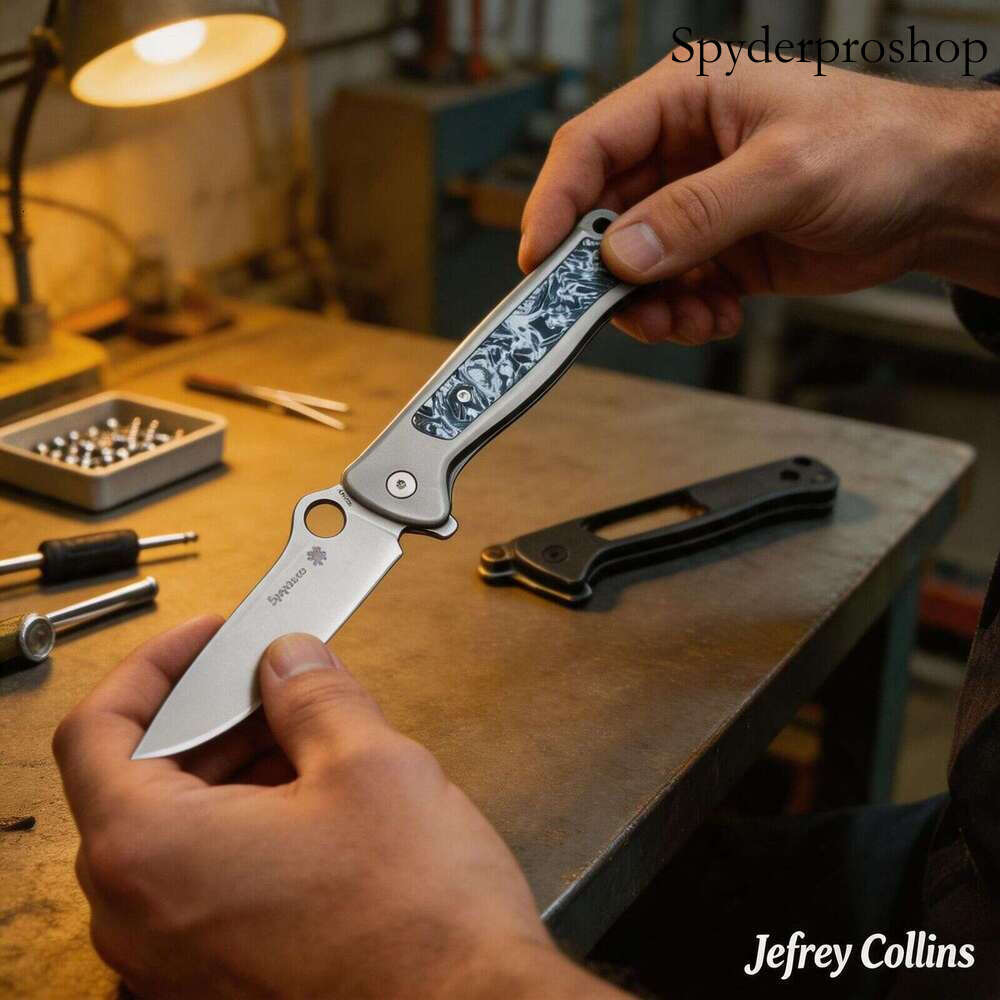 Jefrey Collins Cross-border Spider C -170. off Folding Knife, High Hardness Sharp Tool for Self-defense, Outdoor Survival, Portable Camping EDC Pock