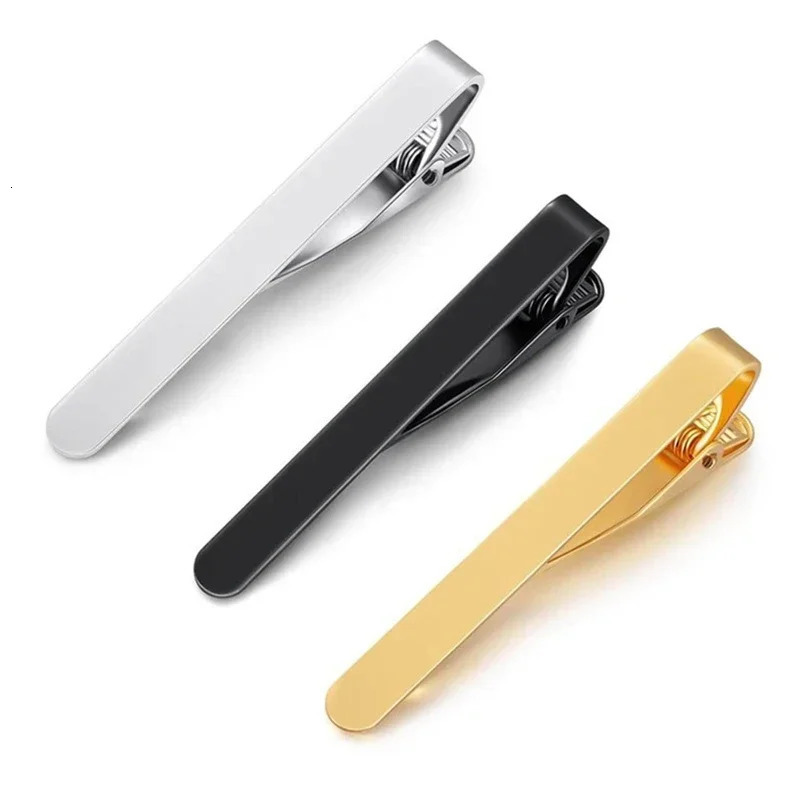 Tie Clip for Men Metal Copper Simple Bar Clasp Practical Necktie Accessories Fashion Mens Classic Clips Clamp Pin Jewelry 260611