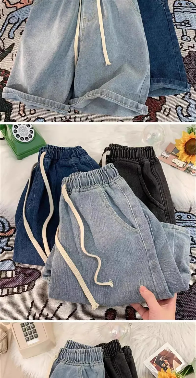 2026 Mens Denim Shorts Summer Thin Lightweight Casual Street Straight Loose Work Outdoor Fashion Urban Workwear 260609
