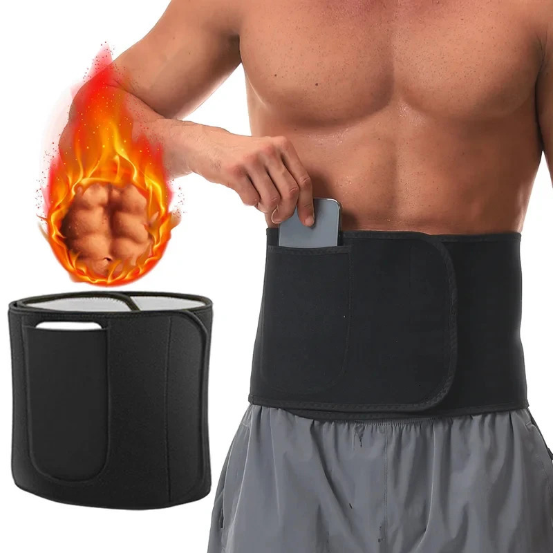 Men Sauna Sweat Belt Fat Burning Body Shaper Bodybuilding Waist Trainer Slimming Girdles Workout Weight Loss Corsets Shapewear 260610