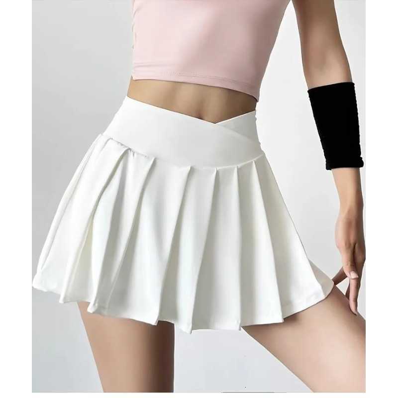 High Waist Summer Sports Womens Short Skirt Anti Glare Pleated Tennis Skirt Quick Drying Breathable Fitness Yoga Pants M260612