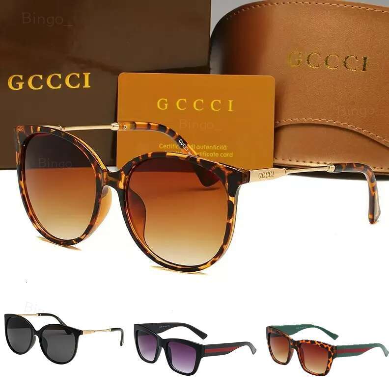 Designer Luxury sunglasses brands for Women Men Retro Oversized Cat Eye UV400 Polarized Fashion Eyewear with box