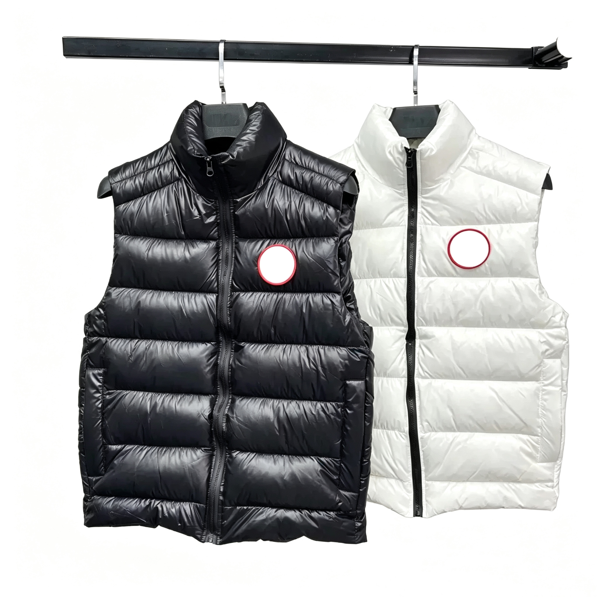 Mens Shiny Puffer Down Vest Classic Designer Winter Warm Sveless Jacket Unisex Casual Lightweight Vest Q260623