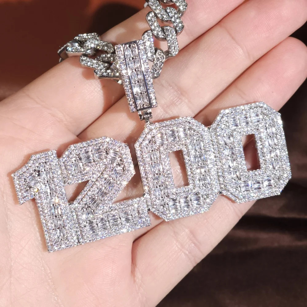 Iced Out Customized Name Necklace Personalized Bling Baguettecz Pendant Fashion Nameplate Charm y Hip Hop Jewelry Men Gift 260611