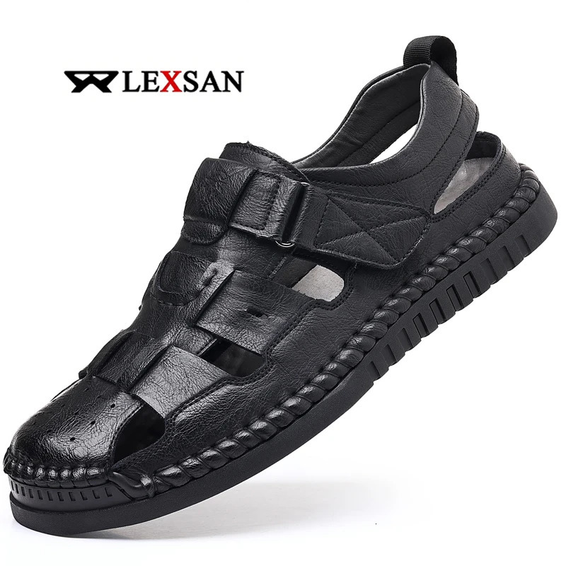 Summer Mens Genuine Leather Sandals Casual Outdoor Beach Shoes Roman Style Comfortable Footwear for Spring And Autumn 260611