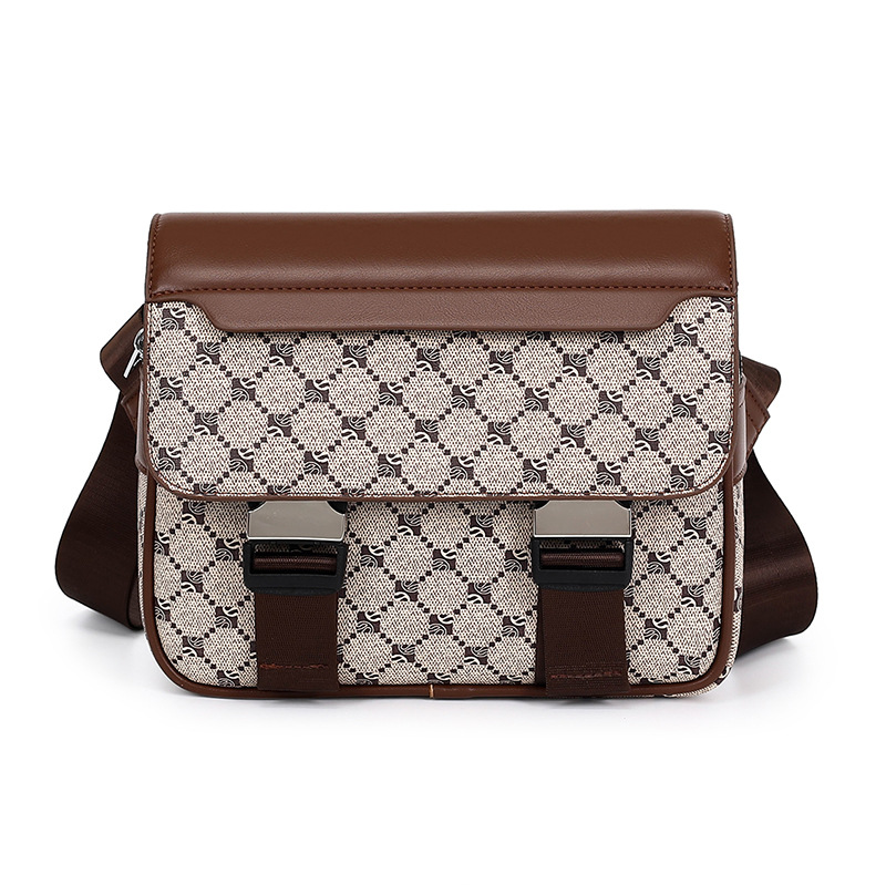 Men's 2026 new style trendy flap shoulder bag business high-end fashion casual large capacity print design crossbody bag free shipping