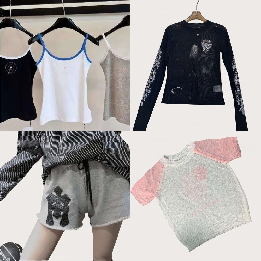 Designer tank top designer chrome leggings tank Women's chromed tank top tshirt designer tight pants jeans hoodie pure cotton luxury leggings w