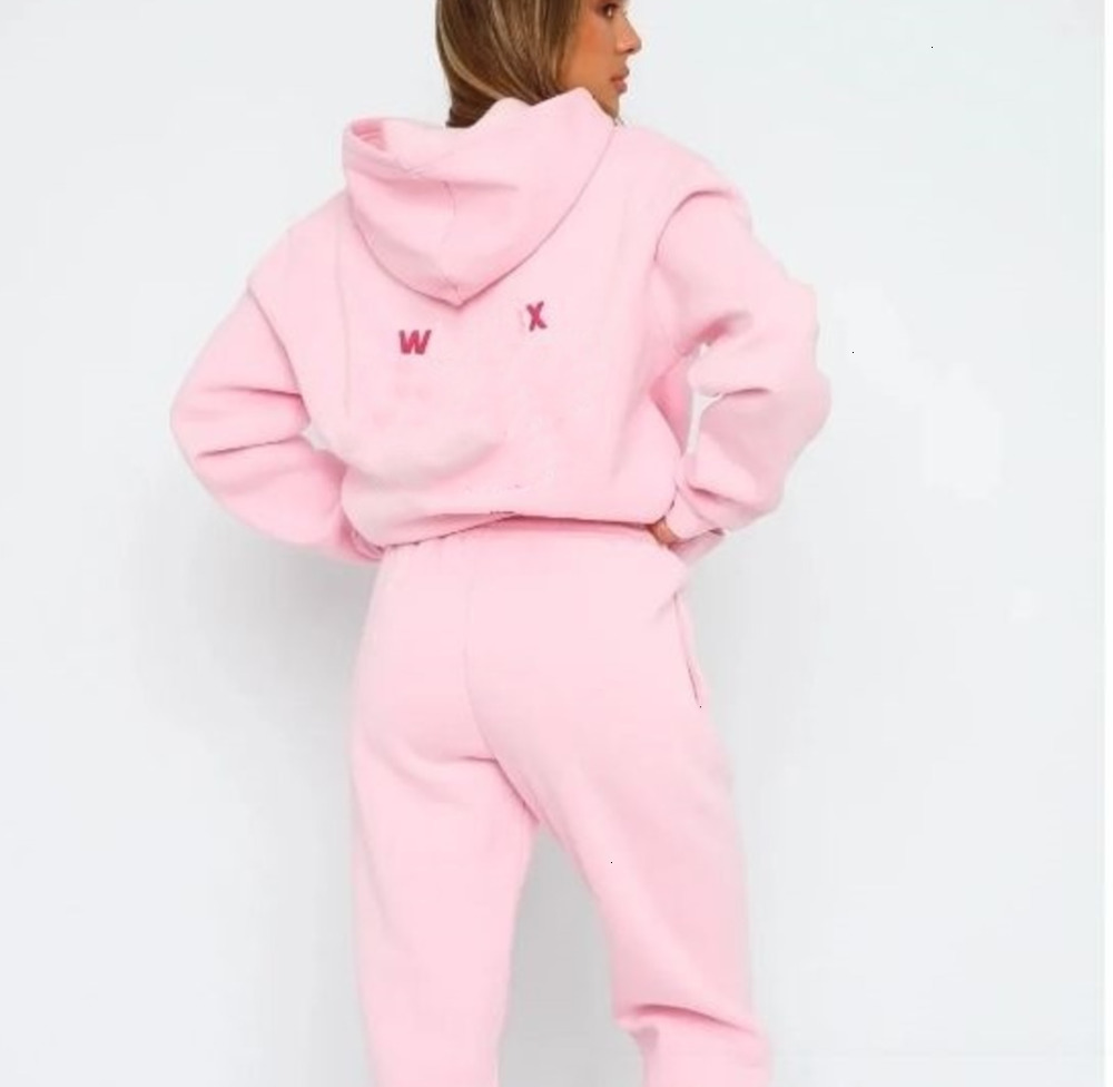 Designer Tracksuit Womens Hoodies set Women Outfits hoodies clothes clothing Sporty Long Sleeved Hooded Tracksuits Pullover Pants FJHX