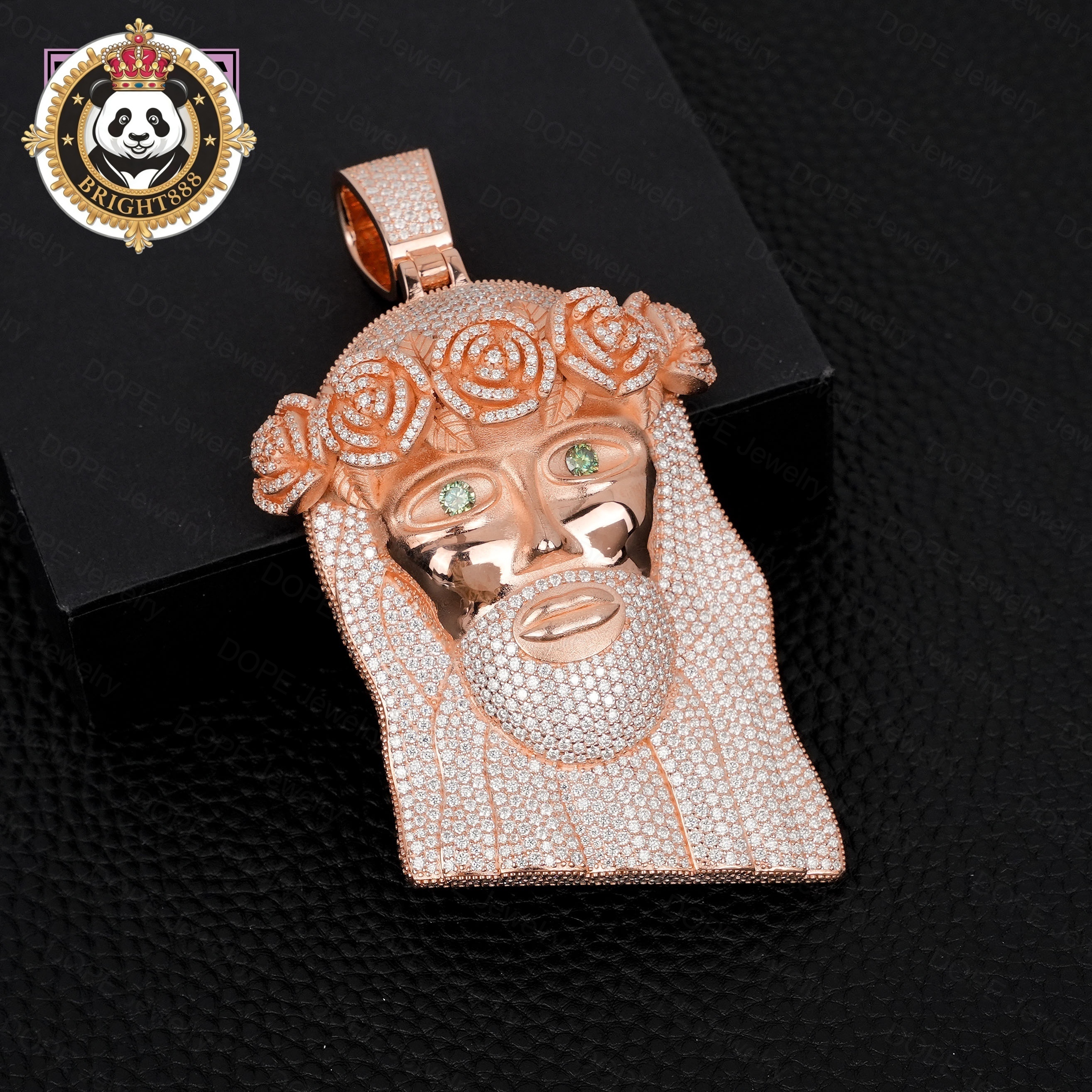 Hiphop Moissanite Jesus Pendant 3D Iced Out Charm 925 Sterling Silver Custom Moissanite Pendant