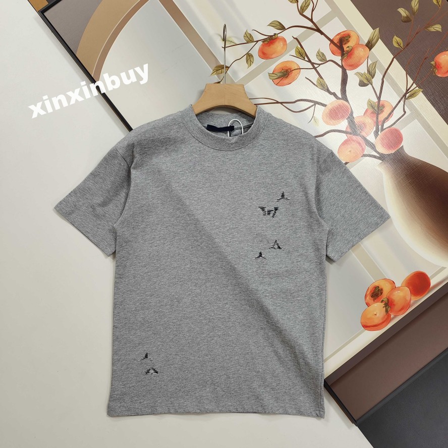 xinxinbuy Men designer Tee t shirt Italy Milan letter embroidery Jacquard Flowers knit polo cotton women blue red BLACK green white orange S-2XL