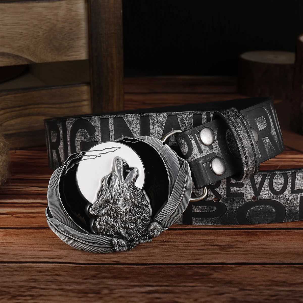 New queue trend item Western denim style belt for men high-quality leather niche design mens beltT260612