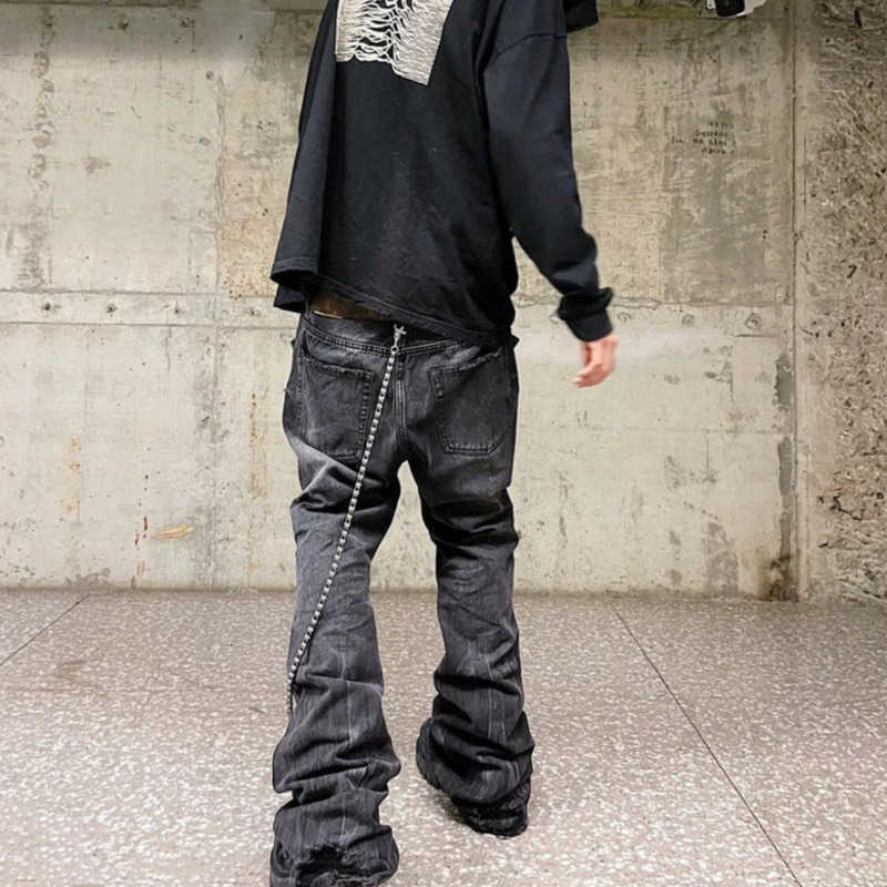Designer Pants Mens Jeans Washed Vintage Straight Wide Leg Denim Pants Baggy Casual Flare Jeans Y2K Oversized Trousers Men Clothing Q260612