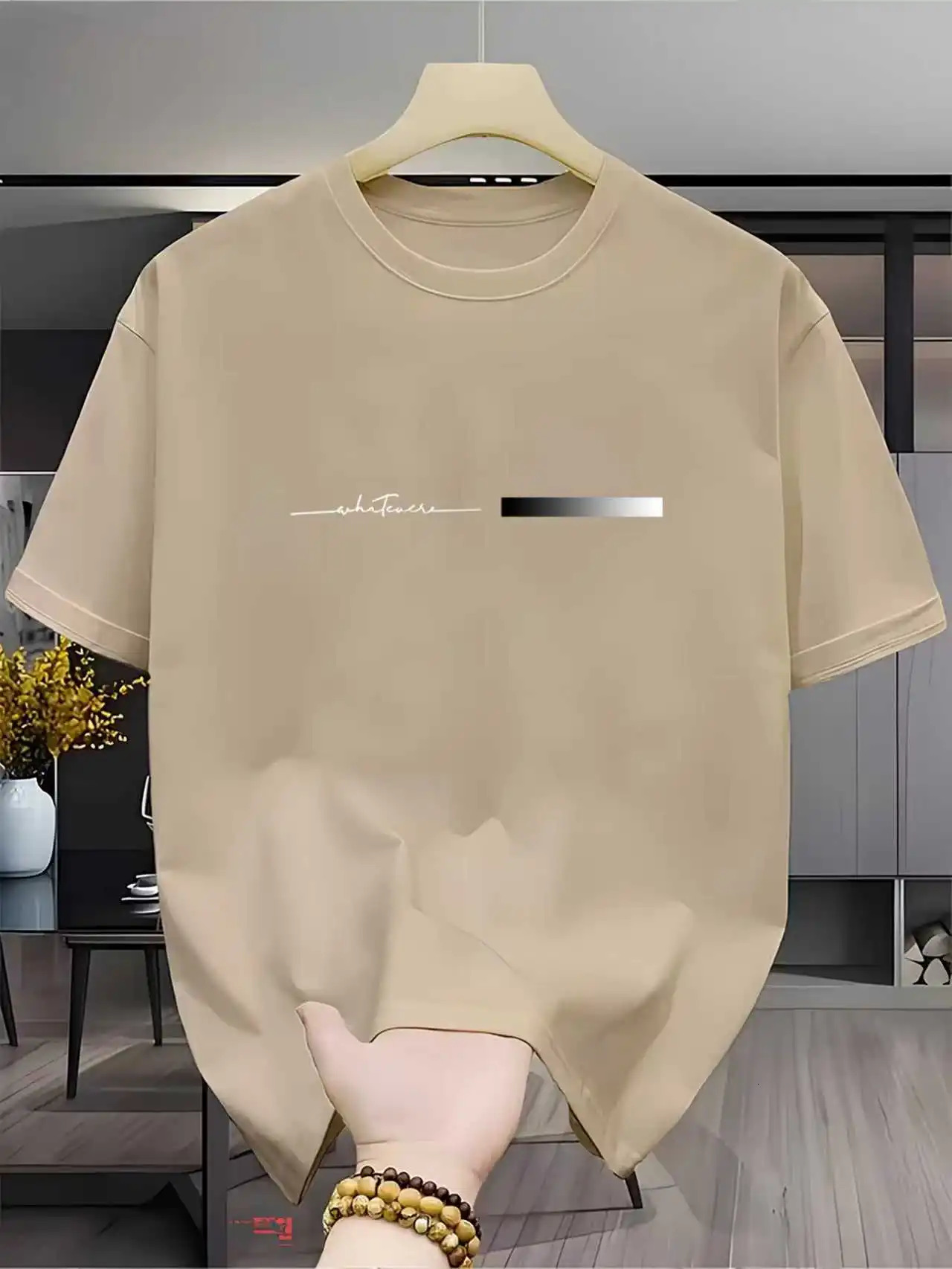 Mens fashionable casual loose Italian style letter printed round neck short sleeved Tshirt top 260612