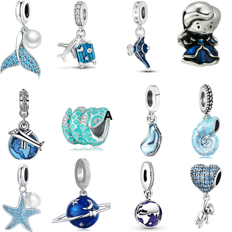 2026 new high quality Luxury blue camera snail unicorn beaded bracelet necklace accessories factory direct spot wholesale ZB052
