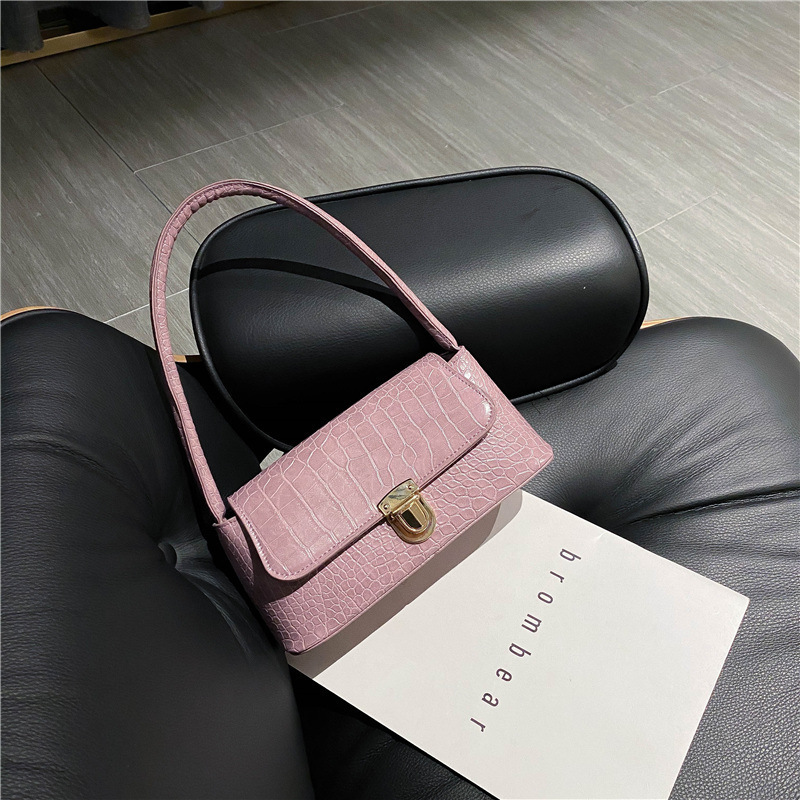 Women's Wholesale 2026 Summer Internet Celebrity Trend New Korean Versatile Stone Pattern Fashionable Shoulder Underarm Bag