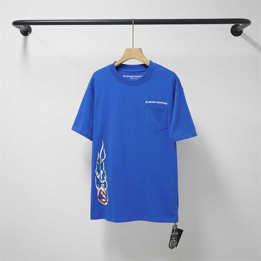 Correct version SS26 new CH Chrome Cross limited edition Sanskrit flame graffiti print short-sleeve T-shirt{category}{category}BA2X