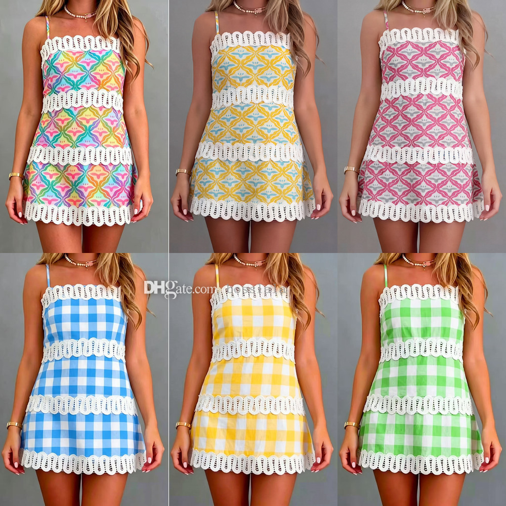 Casual Dresses Womens Tanks Camis Characteristic Lace Strap Tube Top Slim-Fit Linen Dress