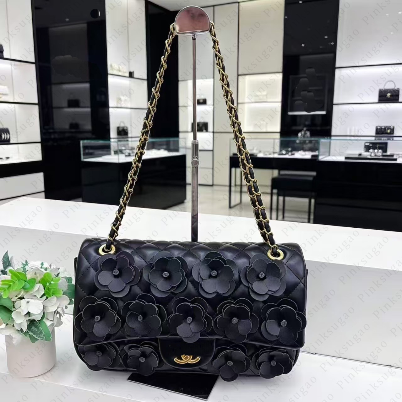 Women designer Shoulder Bag Crossbody Handbag Quilted 3D Camellia Flower Classic Flap Chain Bags High Quality PU Leather Girl Shopping Bag -CH260612