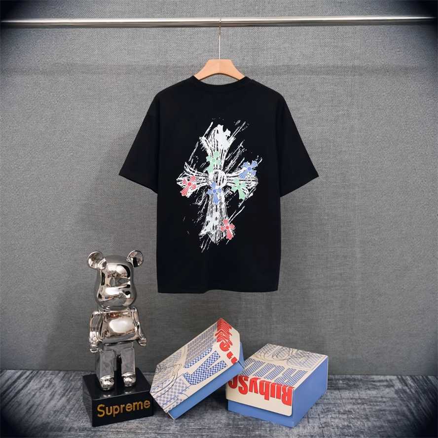 CH Chrome Correct Version Summer Cross and Horseshoe Print Short Sleeve T-Shirt{category}{category}ZT9M
