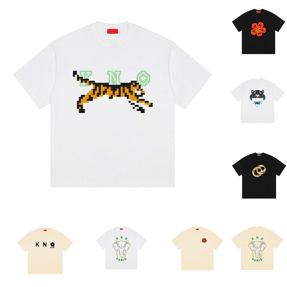 Designer tshirts Paris Tiger Head mens t shirt men Embroiderd Animal Print Floral Cotton short sleeve tshirt Unisex classic fit tee