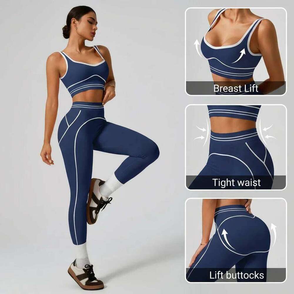Women's Seamless Yoga Set - Sports Bra & High Waist Leggings Activewear for Gym Workout Fitness Exercise Stretch Athletic Outfit 26L0612