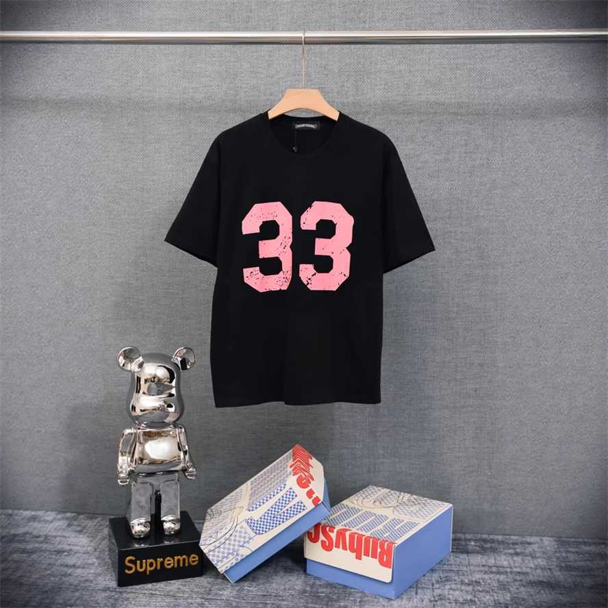 Correct version CH Chrome Summer Cross and Horseshoe Print Short Sleeve T-shirt Couple Style{category}{category}48MM