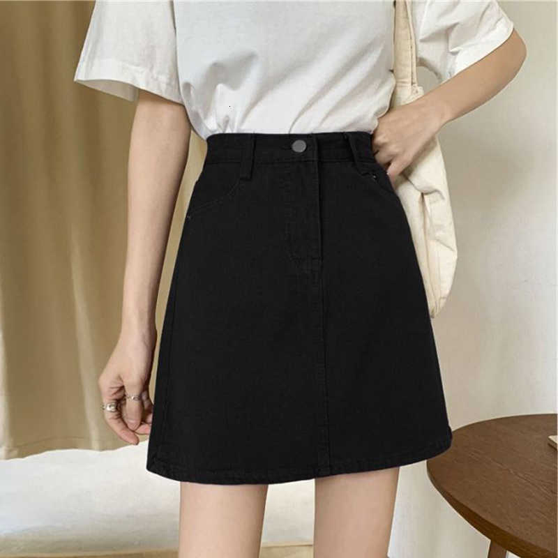 Girls 2026 Hot Sale Summer Classic Slim Fit Denim Skirt Lady High Waist Solid A-line Skirts Women Korean Casual Jeans Dress M260612