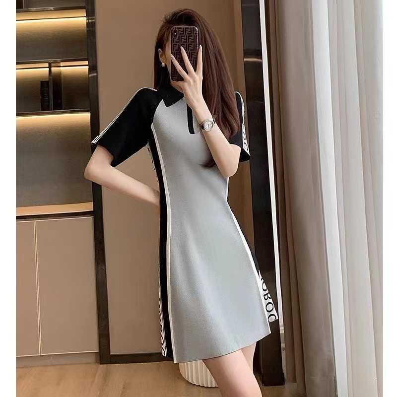 Dresses Casual Summer Womens Dress Small Fragrance Small Polo Collar Dress Womens Summer Knitted Skirt Short Skirt S260612