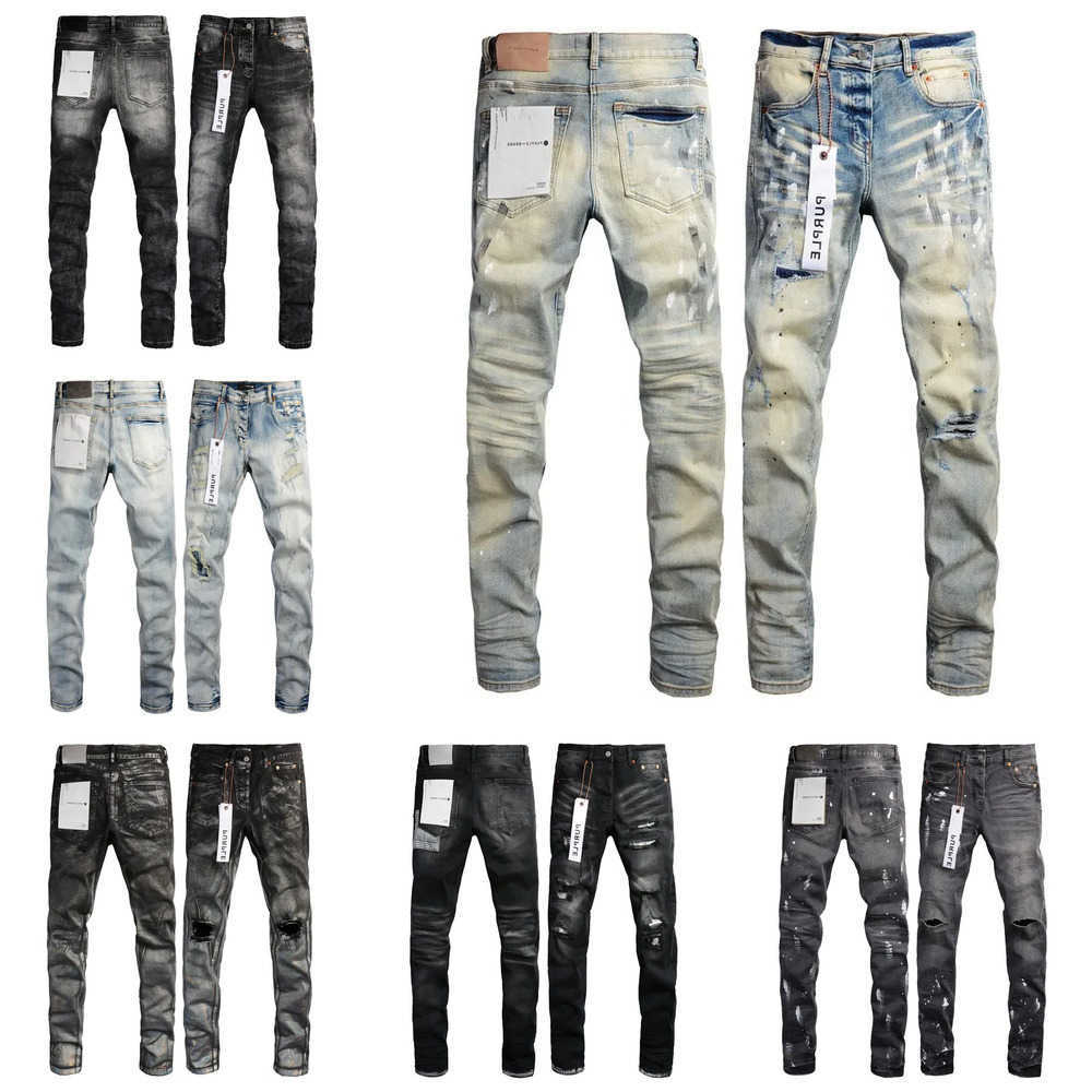 s Jeans da uomo Jeans con foro Jeans dritti retro lavati di alta qualità S jeans di marca Pantaloni in denim skinny elasticizzati Hip Hop S260612