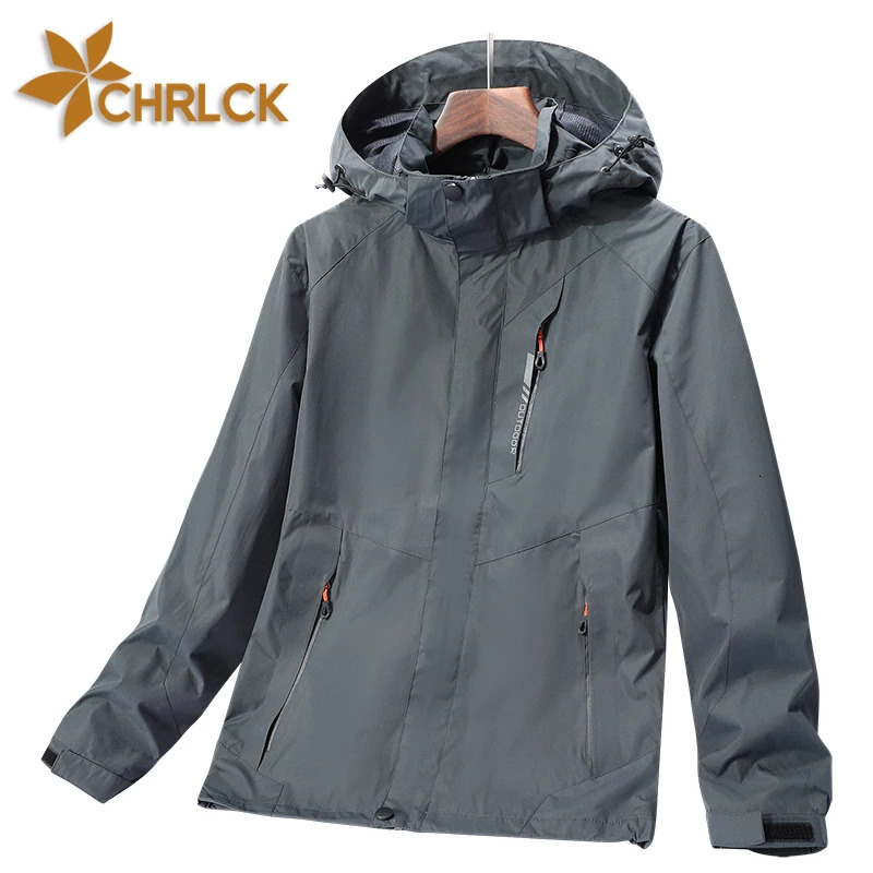 CHRLCK Mens Waterproof Hiking Jacket Women Windproof Windbreaker Camping Hunting Running Trekking Fishing Coats Couples 260611