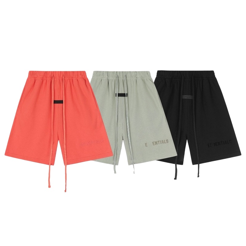 Essential Shorts Men Women, Designer ESSENTIALS Cotton Sweat Shorts, Casual Elastic Waist Drawstring Shorts with Embroidery Logo