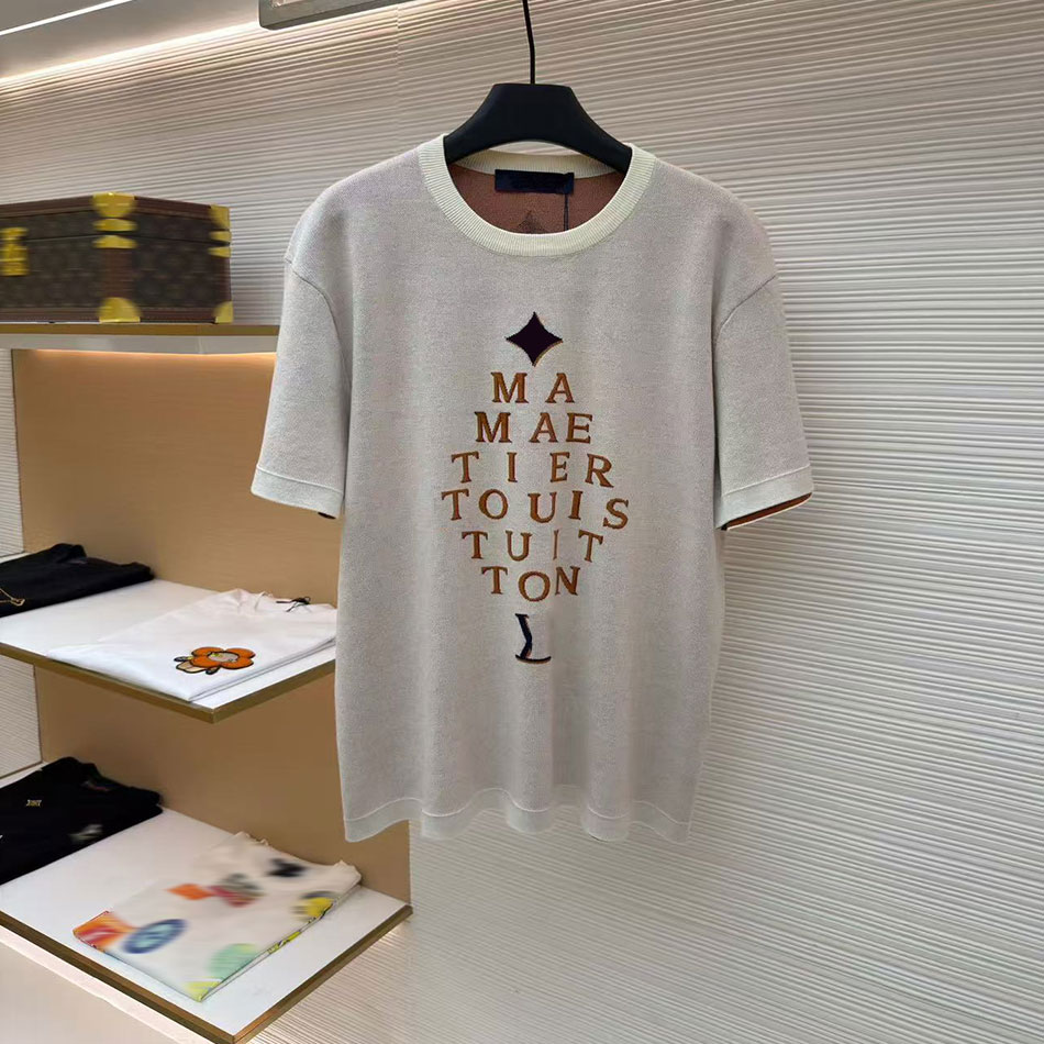 highquality t shirts designer mens knit tshirt man brand tees womens t shirt embroidered letters short sleeved shirt fashionable daily wear european