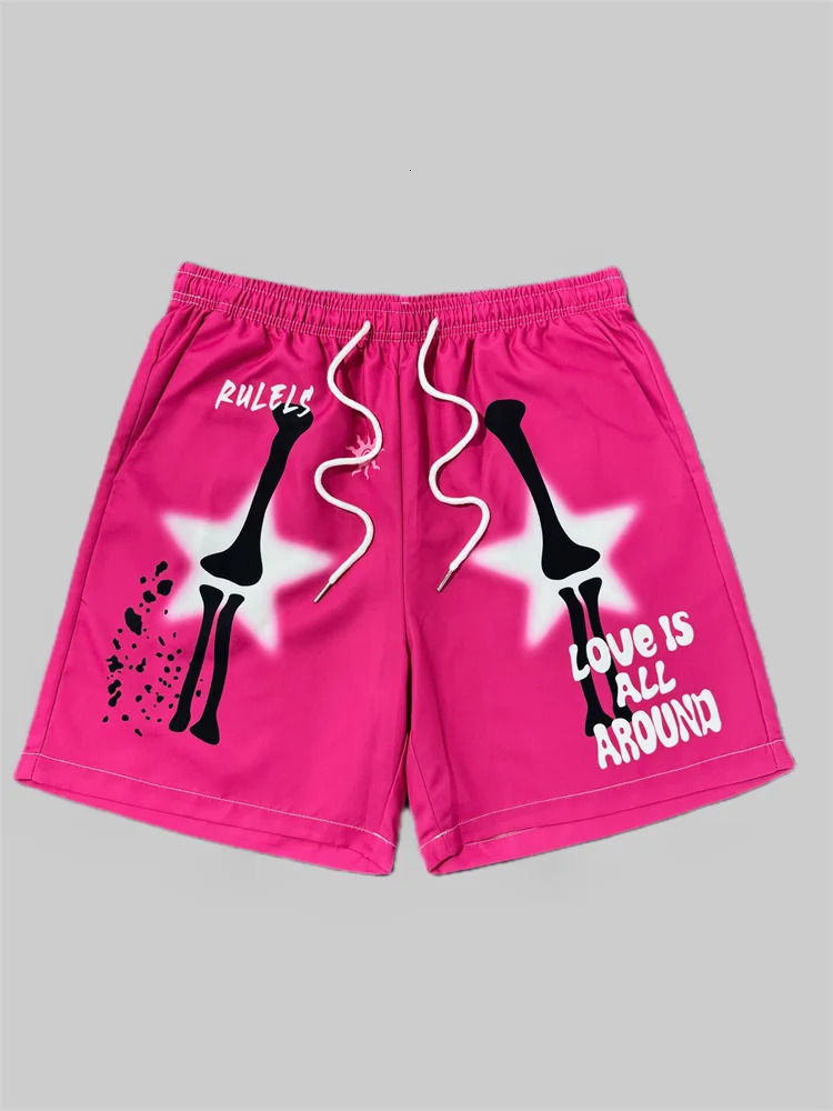 Summer Mens Large Size Letter Shorts Outdoor Street Fashion Shorts Swimming Fitness Shorts Comfortable And Breathable 260613