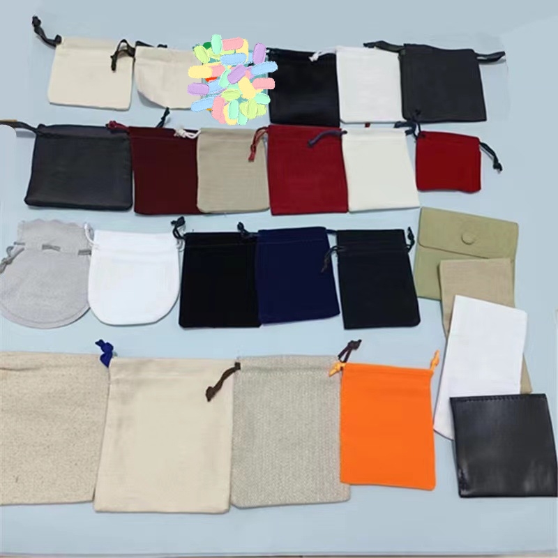Velvet Cloth Pouches Drawstring Bags for Designer Jewelry Necklace Bracelet Earring Keychain Soft Gift Packaging Wedding Party Favors Packing Cosmet