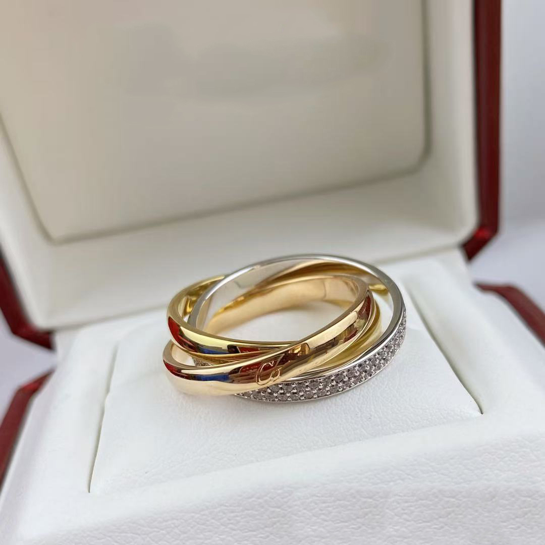 Plain Band Ring Designer Women's Three New Luxury Classic Fashion Birthday Gift Diamond Ring Valentine's Day wedding Christmas Wedding Ann
