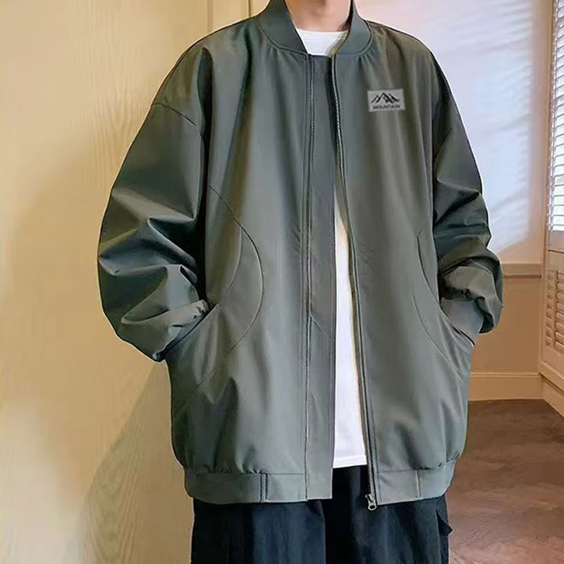 SpringSummer 2026 Mens Pilot Windbreaker Fashion Casual Lightweight Solidcolor Baseball Sport Coat Cycling Jacket S4XL 260613