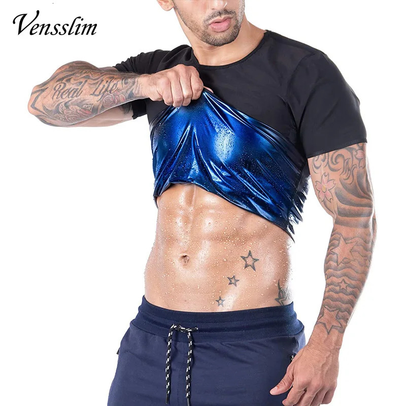 Vensslim Mens Sauna Suit Sweat Heat Trapping Workout Fat Vest Slimming Body Shaper Tank Top Waist Trainer Fitness Corset 260527