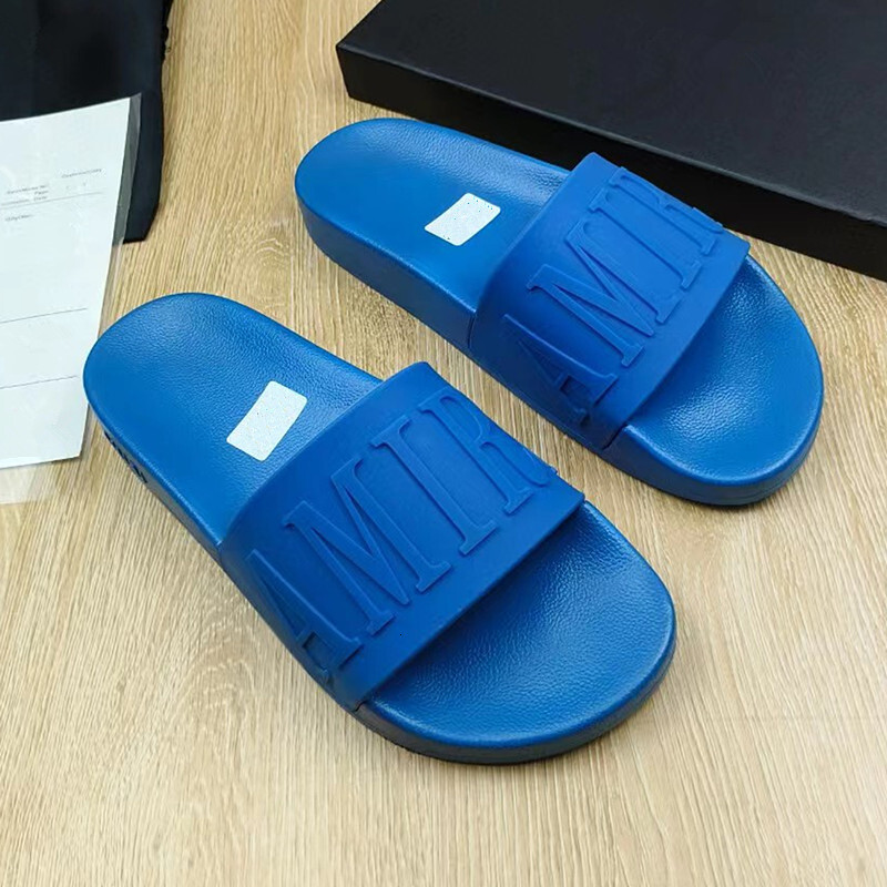 Top Quality Designer AMI letter print flat beach flip-flops Cambodia Vietnam Turkey summer size 45 46 large size mens slippers
