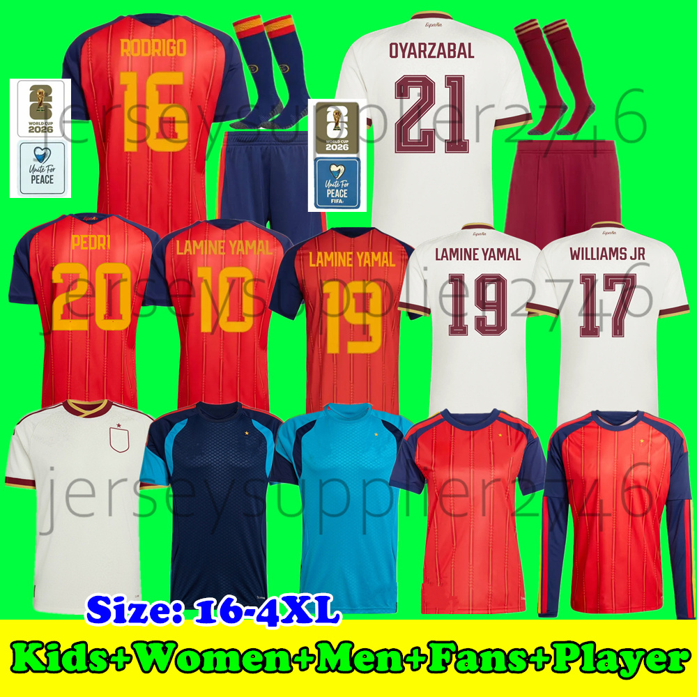 2026 World Cup Kit Spain Jersey Kids LAMINE YAMAL Soccer Jerseys PEDRI Carvajal Football Shirts WILLIAMS JR MERINO RODRIGO OLMO OYARZABAL camiset-image-914753226