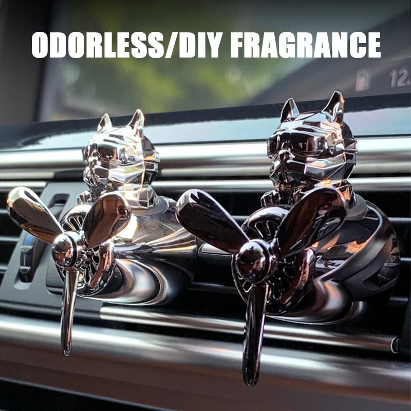 DIY perfume odorless ornaments airplane pilot bulldog car air fresheners decorations accessories aroma vent fragrance diffuser 260610