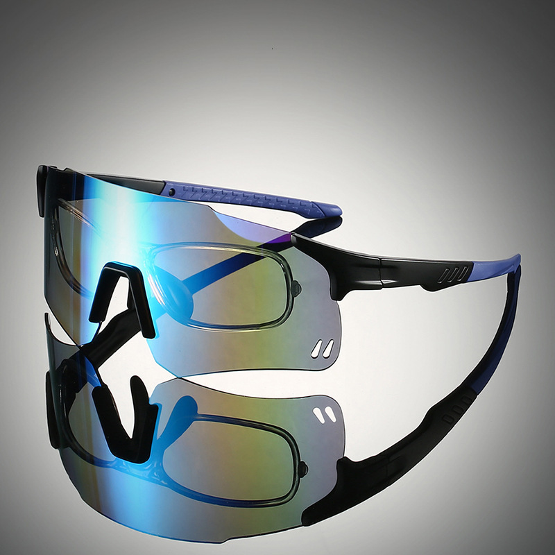 High quality Fashion Outdoor Fitness Irregular Plastic Sun Protection Goggles Colorful Sports Style Multi-color Options Sunglasses