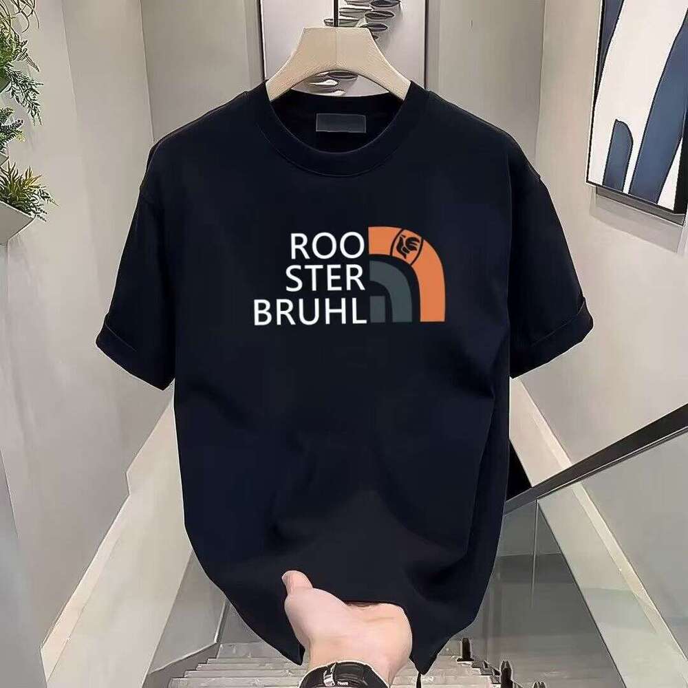 Men'S 230G Heavyweight Cotton T-Shirt Men'S Trendy Brand T-Shirt For Daily Wear In Stock Wholesale Long Staple Cotton Summer Printed Loose
