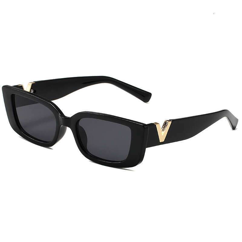 Luxury Brand Designer Sunglasses Fashion Trend Small Frame Plastic V Women With Metal Hinges, Jelly Color Sunglasses For Men, Internet Celebrity Ins