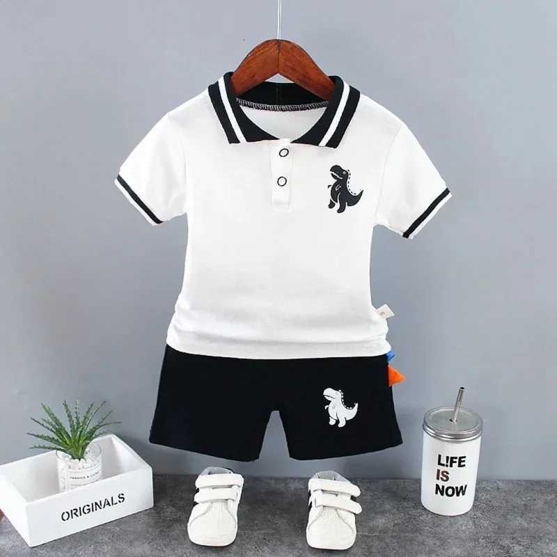 New Summer Baby Boys Clothes Children Cartoon T-Shirt Shorts 2Pcs/Set Kids Clothing Set Infant Casual Costume Toddler TracksuitsT260613