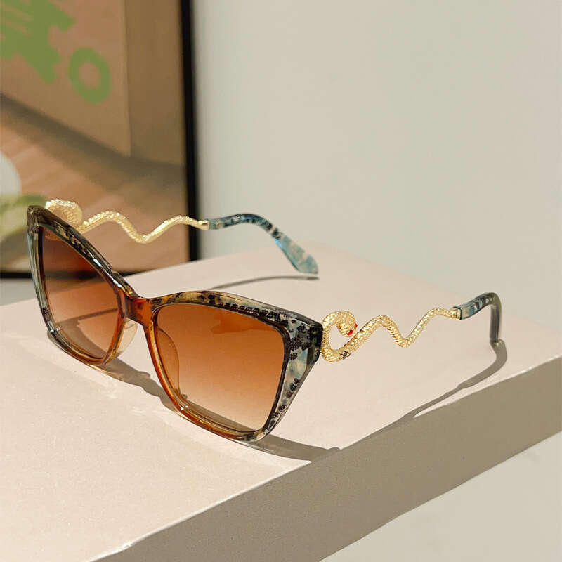 Luxury Brand Designer Sunglasses Luxury Brand Designer Sunglasses European And American New Snake Mirror Leg Fashion Personality Quirky Street Style