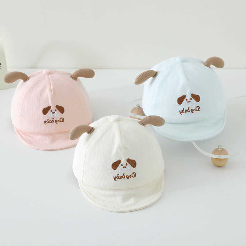 Hat Dog Ear Baby Cute Soft Cotton Infant Boy Girl Baseball Cap Spring Summer Solid Color Kids Duck Tongue Hats M260613