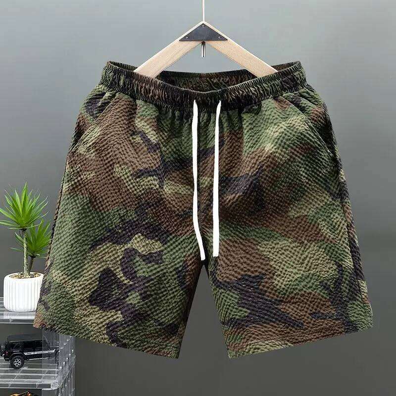 Beach Baggy Quick Dry Male Short Pants Drawstring Ice Silk Camouflage Men's Shorts Personalizate Vintage Luxury Fashion Clothing 26Y0613