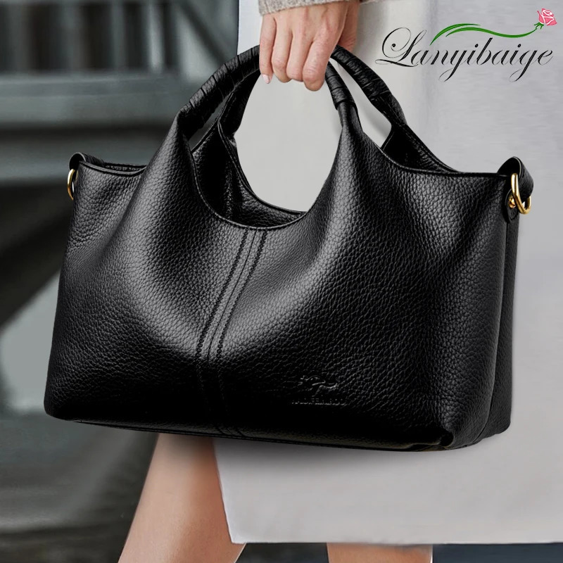 Leather Tote Bag y Large Capacity Womens Single Shoulder Diagonal Crossbody Bags Fashion Simple Female Handbag 260610